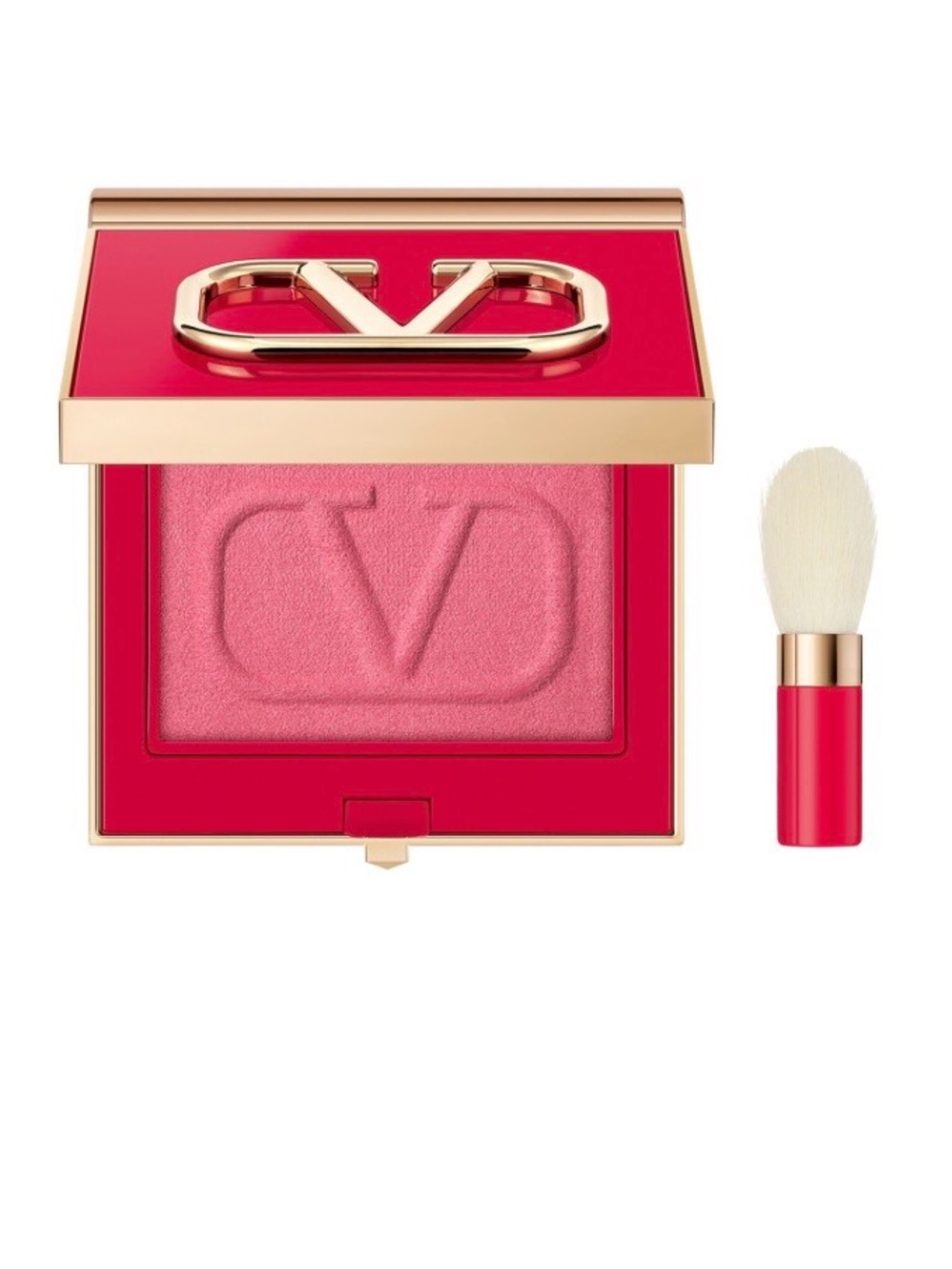 Valentino Pink Luminous Cheek Blush with Brush shade 01 Born in Roma